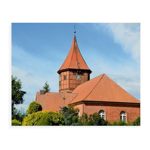 1000 Teile，St.Nicolai-Kirche，Jigsaw Fun Game Spielzeug Lernspielzeug Für Erwachsene（38x26cm）-AV98 von YYHMKBYY