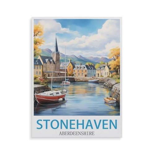 1000 Teile，Stonehaven Aberdeenshire，Jigsaw Fun Game Spielzeug Lernspielzeug Für Erwachsene（38x26cm）-GS36 von YYHMKBYY