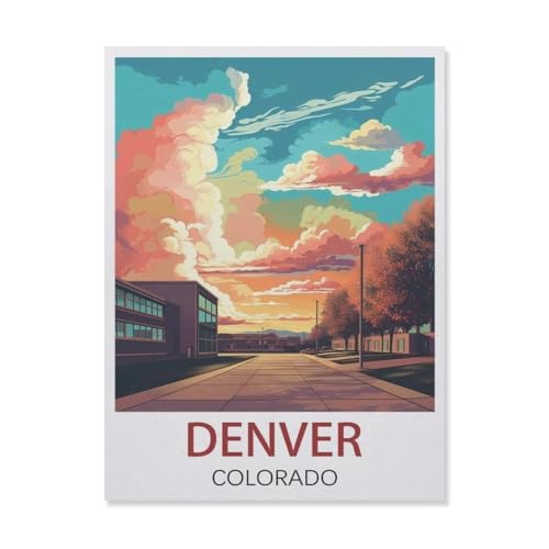 1000 Teile Papierpuzzle, Denver, Colorado, Spielzeugspiel für Kinder und Erwachsene – klassisches Zeichnen, Puzzle, gelegentliche Bildung (50 x 70 cm) -DS25 von YYHMKBYY