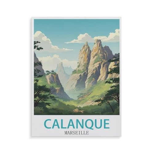 1000 Teile Puzzle，Calanque Marseille，Für Kinder Und Erwachsene Papier Personalisiertes Puzzle-Spaß-Spiel（38x26cm）-GQ51 von YYHMKBYY