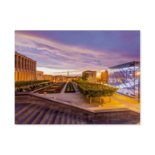 1000 Teile Puzzle，Der Mont des Arts in Brüssel，Für Kinder Und Erwachsene Papier Personalisiertes Puzzle-Spaß-Spiel（38x26cm）-AU55 von YYHMKBYY