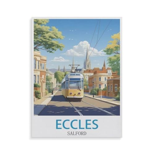 1000 Teile Puzzle，Eccles Salford，Für Kinder Und Erwachsene Papier Personalisiertes Puzzle-Spaß-Spiel（38x26cm）-GT87 von YYHMKBYY