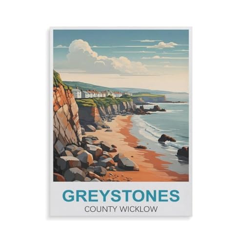 1000 Teile Puzzle，Greystones County Wicklow，Für Kinder Und Erwachsene Papier Personalisiertes Puzzle-Spaß-Spiel（38x26cm）-GU29 von YYHMKBYY