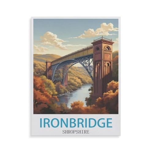 1000 Teile Puzzle，Ironbridge Shropshire，Für Kinder Und Erwachsene Papier Personalisiertes Puzzle-Spaß-Spiel（38x26cm）-GV76 von YYHMKBYY