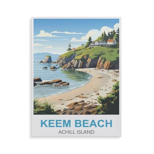 1000 Teile Puzzle，Keem Beach Achill Island，Für Kinder Und Erwachsene Papier Personalisiertes Puzzle-Spaß-Spiel（38x26cm）-GU71 von YYHMKBYY