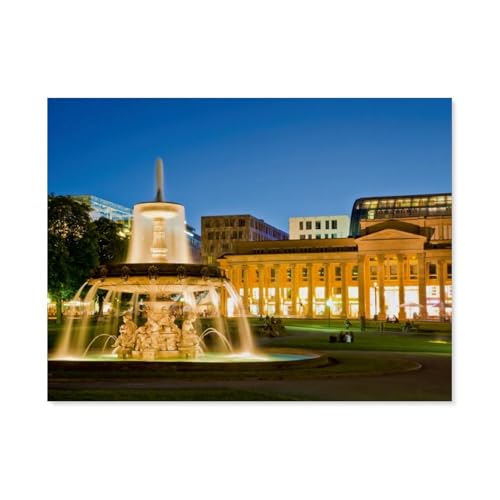 1000 Teile Puzzle，Königsbau am Schloßplatz，Für Kinder Und Erwachsene Papier Personalisiertes Puzzle-Spaß-Spiel（38x26cm）-AU76 von YYHMKBYY