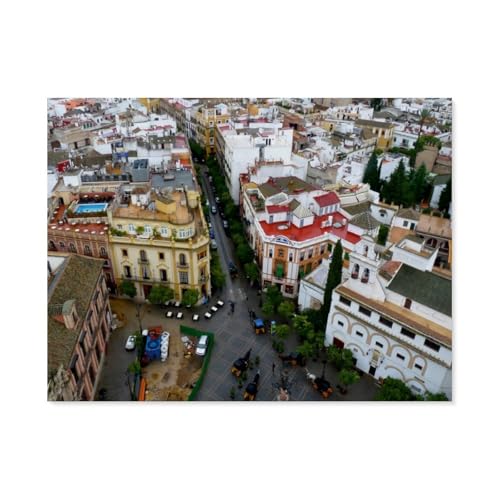 1000 Teile Puzzle，Sevilla, Blick vom Giraldaturm，Für Kinder Und Erwachsene Papier Personalisiertes Puzzle-Spaß-Spiel（38x26cm）-BA64 von YYHMKBYY