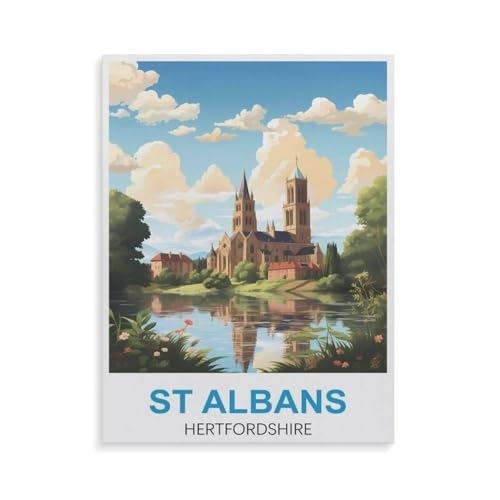 1000 Teile Puzzle，St. Albans Hertfordshire，Für Kinder Und Erwachsene Holz Personalisiertes Puzzle-Spaß-Spiel（75x50cm）-GR35 von YYHMKBYY