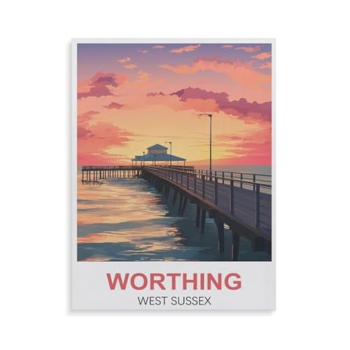 1000 Teile Puzzle，Worthing West Sussex，Für Kinder Und Erwachsene Papier Personalisiertes Puzzle-Spaß-Spiel（38x26cm）-GQ93 von YYHMKBYY