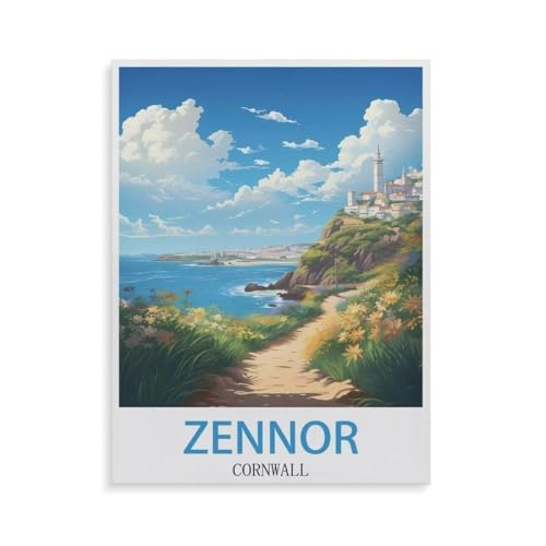 1000 Teile Puzzle，Zennor Cornwall，Für Kinder Und Erwachsene Papier Personalisiertes Puzzle-Spaß-Spiel（38x26cm）-GV97 von YYHMKBYY
