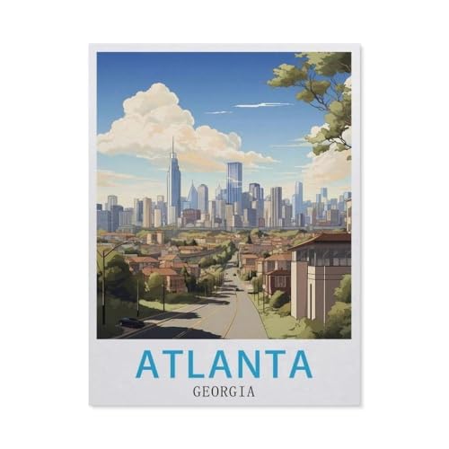 1000 Teile Puzzle Für Erwachsene Und Kinder，Atlanta Georgia，Stressabbau Herausforderung Bodenpuzzle DIY Home Wanddekoration（38x26cm）-EZ28 von YYHMKBYY