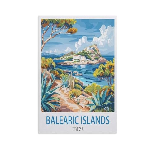 1000 Teile Puzzle Für Erwachsene Und Kinder，Balearen, Ibiza，Stressabbau Herausforderung Bodenpuzzle DIY Home Wanddekoration（38x26cm）-GB14 von YYHMKBYY