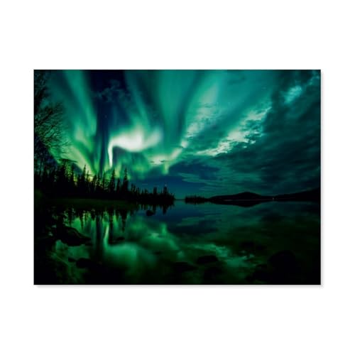 1000 Teile Puzzle Für Erwachsene Und Kinder，Beginn der Polarlichtsaison，Stressabbau Herausforderung Bodenpuzzle DIY Home Wanddekoration（50x70cm）-AR65 von YYHMKBYY