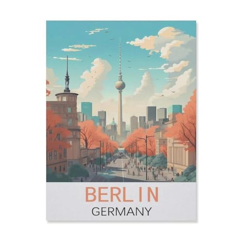 1000 Teile Puzzle Für Erwachsene Und Kinder，Berlin Deutschland，Stressabbau Herausforderung Bodenpuzzle DIY Home Wanddekoration（38x26cm）-FK29 von YYHMKBYY