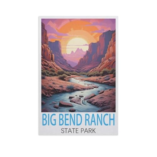 1000 Teile Puzzle Für Erwachsene Und Kinder，Big Bend Ranch State Park，Stressabbau Herausforderung Bodenpuzzle DIY Home Wanddekoration（38x26cm）-FQ89 von YYHMKBYY