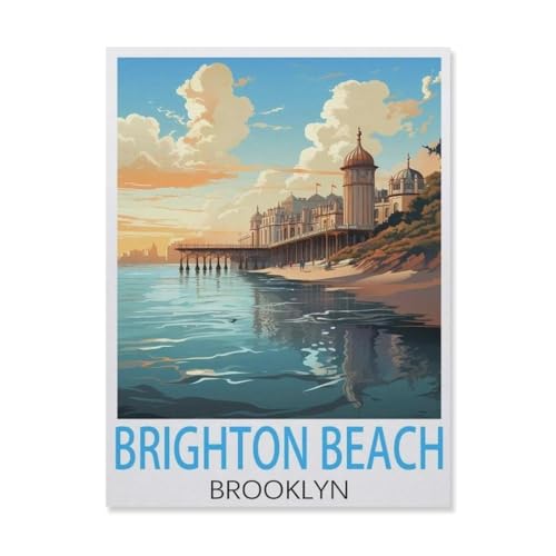 1000 Teile Puzzle Für Erwachsene Und Kinder，Brighton Beach, Brooklyn，Stressabbau Herausforderung Bodenpuzzle DIY Home Wanddekoration（38x26cm）-FM48 von YYHMKBYY