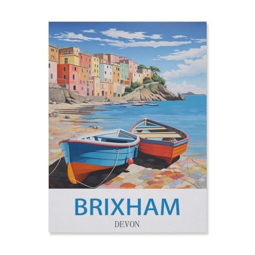 1000 Teile Puzzle Für Erwachsene Und Kinder，Brixham, Devon，Stressabbau Herausforderung Bodenpuzzle DIY Home Wanddekoration（75x50cm）-EG10 von YYHMKBYY