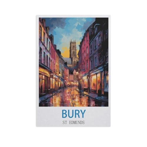 1000 Teile Puzzle Für Erwachsene Und Kinder，Bury St Edmunds，Stressabbau Herausforderung Bodenpuzzle DIY Home Wanddekoration（75x50cm）-FY22 von YYHMKBYY