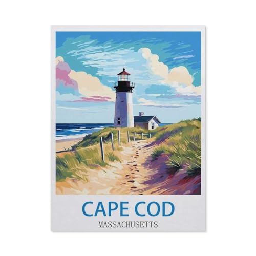 1000 Teile Puzzle Für Erwachsene Und Kinder，Cape Cod, Massachusetts，Stressabbau Herausforderung Bodenpuzzle DIY Home Wanddekoration（75x50cm）-EE64 von YYHMKBYY