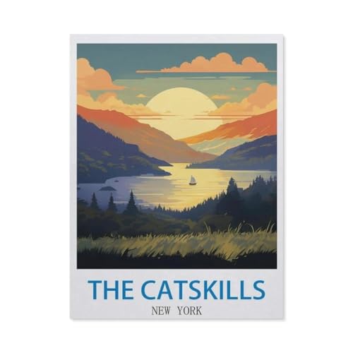 1000 Teile Puzzle Für Erwachsene Und Kinder，Catskills, New York，Stressabbau Herausforderung Bodenpuzzle DIY Home Wanddekoration（38x26cm）-ED91 von YYHMKBYY