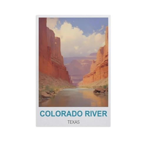 1000 Teile Puzzle Für Erwachsene Und Kinder，Colorado River, Texas，Stressabbau Herausforderung Bodenpuzzle DIY Home Wanddekoration（75x50cm）-GH1 von YYHMKBYY