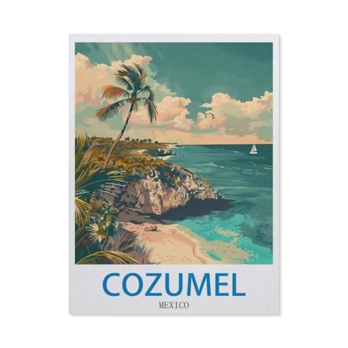 1000 Teile Puzzle Für Erwachsene Und Kinder，Cozumel, Mexiko，Stressabbau Herausforderung Bodenpuzzle DIY Home Wanddekoration（38x26cm）-CJ8 von YYHMKBYY