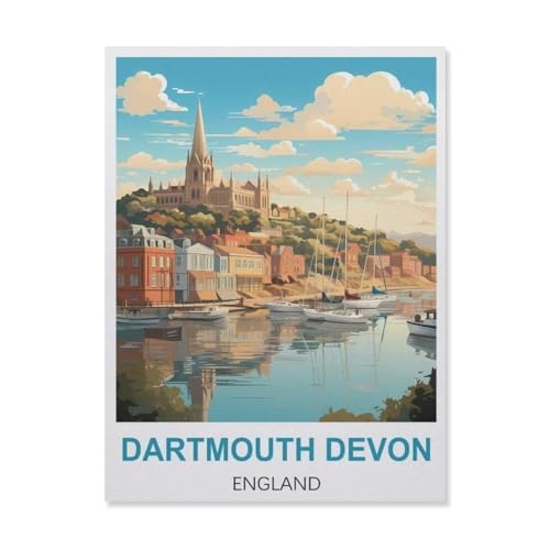 1000 Teile Puzzle Für Erwachsene Und Kinder，Dartmouth Devon England，Stressabbau Herausforderung Bodenpuzzle DIY Home Wanddekoration（38x26cm）-FH34 von YYHMKBYY