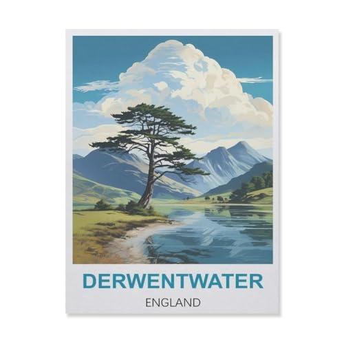 1000 Teile Puzzle Für Erwachsene Und Kinder，Derwentwater England，Stressabbau Herausforderung Bodenpuzzle DIY Home Wanddekoration（50x70cm）-FG61 von YYHMKBYY