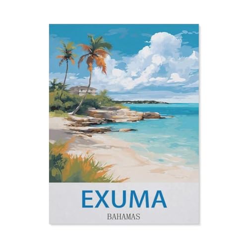 1000 Teile Puzzle Für Erwachsene Und Kinder，Exuma, Bahamas，Stressabbau Herausforderung Bodenpuzzle DIY Home Wanddekoration（75x50cm）-EB6 von YYHMKBYY