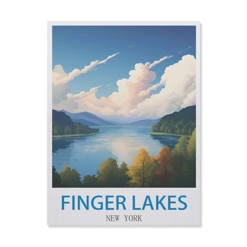 1000 Teile Puzzle Für Erwachsene Und Kinder，Finger Lakes, New York，Stressabbau Herausforderung Bodenpuzzle DIY Home Wanddekoration（50x70cm）-DN13 von YYHMKBYY