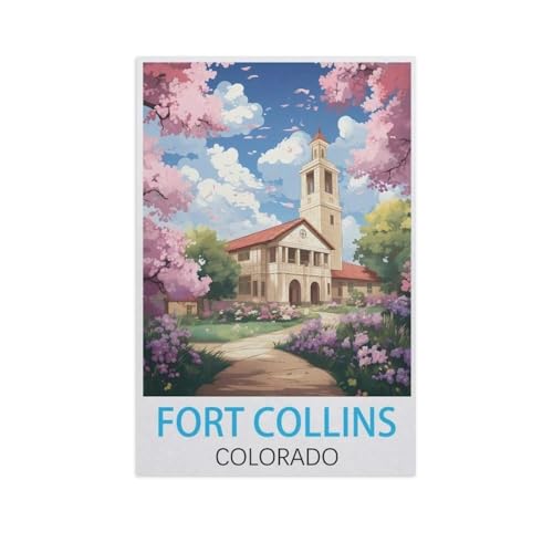 1000 Teile Puzzle Für Erwachsene Und Kinder，Fort Collins Colorado，Stressabbau Herausforderung Bodenpuzzle DIY Home Wanddekoration（38x26cm）-FU54 von YYHMKBYY