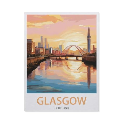 1000 Teile Puzzle Für Erwachsene Und Kinder，Glasgow, Schottland，Stressabbau Herausforderung Bodenpuzzle DIY Home Wanddekoration（75x50cm）-EK61 von YYHMKBYY