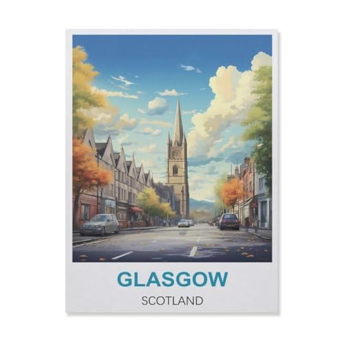 1000 Teile Puzzle Für Erwachsene Und Kinder，Glasgow Schottland，Stressabbau Herausforderung Bodenpuzzle DIY Home Wanddekoration（50x70cm）-FF88 von YYHMKBYY