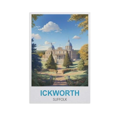 1000 Teile Puzzle Für Erwachsene Und Kinder，Ickworth Suffolk，Stressabbau Herausforderung Bodenpuzzle DIY Home Wanddekoration（75x50cm）-GJ96 von YYHMKBYY