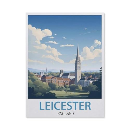 1000 Teile Puzzle Für Erwachsene Und Kinder，Leicester, England，Stressabbau Herausforderung Bodenpuzzle DIY Home Wanddekoration（75x50cm）-DK21 von YYHMKBYY