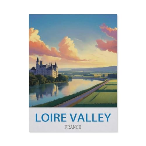 1000 Teile Puzzle Für Erwachsene Und Kinder，Loire Valley, Frankreich (Loirertal)，Stressabbau Herausforderung Bodenpuzzle DIY Home Wanddekoration（38x26cm）-DZ60 von YYHMKBYY