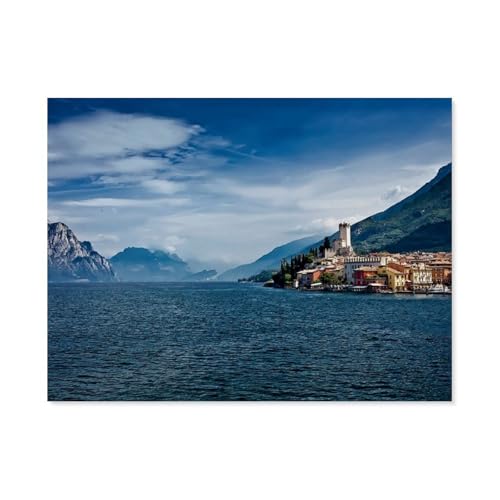 1000 Teile Puzzle Für Erwachsene Und Kinder，Malcesine，Stressabbau Herausforderung Bodenpuzzle DIY Home Wanddekoration（75x50cm）-AO73 von YYHMKBYY
