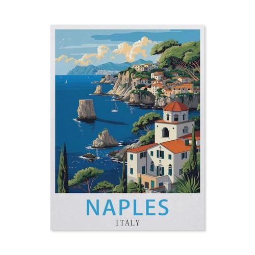 1000 Teile Puzzle Für Erwachsene Und Kinder，Neapel, Italien，Stressabbau Herausforderung Bodenpuzzle DIY Home Wanddekoration（75x50cm）-BF73 von YYHMKBYY