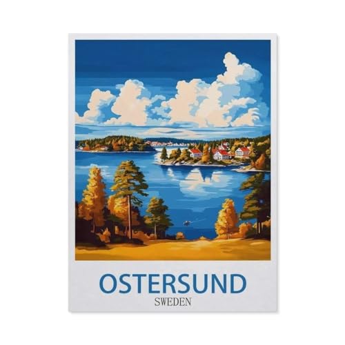 1000 Teile Puzzle Für Erwachsene Und Kinder，Ostersund Schweden，Stressabbau Herausforderung Bodenpuzzle DIY Home Wanddekoration（50x70cm）-FA74 von YYHMKBYY