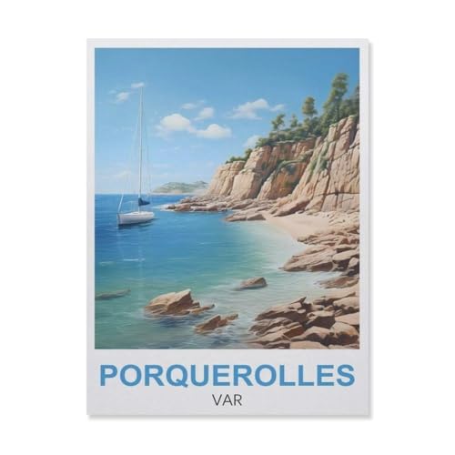 1000 Teile Puzzle Für Erwachsene Und Kinder，Porquerolles VAR，Stressabbau Herausforderung Bodenpuzzle DIY Home Wanddekoration（50x70cm）-GL42 von YYHMKBYY
