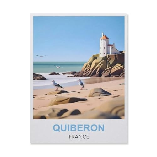 1000 Teile Puzzle Für Erwachsene Und Kinder，Quiberon Frankreich，Stressabbau Herausforderung Bodenpuzzle DIY Home Wanddekoration（75x50cm）-ES77 von YYHMKBYY