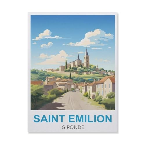 1000 Teile Puzzle Für Erwachsene Und Kinder，Saint Emilion Gironde，Stressabbau Herausforderung Bodenpuzzle DIY Home Wanddekoration（50x70cm）-GM88 von YYHMKBYY