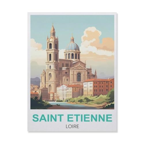 1000 Teile Puzzle Für Erwachsene Und Kinder，Saint Etienne Loire，Stressabbau Herausforderung Bodenpuzzle DIY Home Wanddekoration（50x70cm）-GM15 von YYHMKBYY