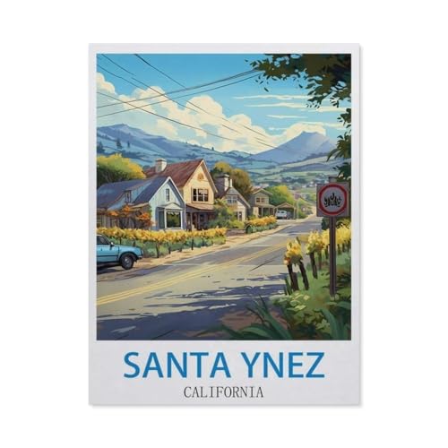 1000 Teile Puzzle Für Erwachsene Und Kinder，Santa Ynez, Kalifornien，Stressabbau Herausforderung Bodenpuzzle DIY Home Wanddekoration（38x26cm）-CL100 von YYHMKBYY