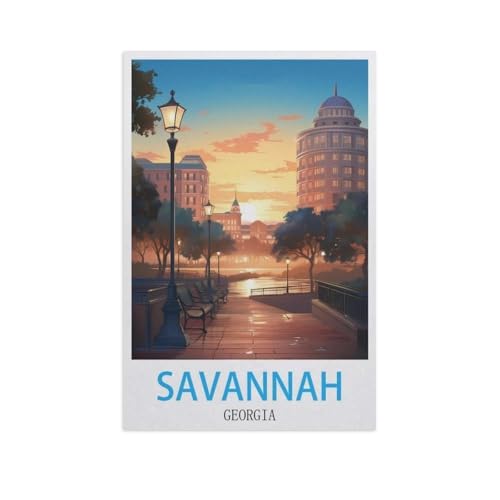 1000 Teile Puzzle Für Erwachsene Und Kinder，Savannah, Georgia，Stressabbau Herausforderung Bodenpuzzle DIY Home Wanddekoration（50x70cm）-GH74 von YYHMKBYY