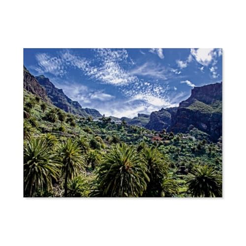 1000 Teile Puzzle Für Erwachsene Und Kinder，Schlucht von Masca，Stressabbau Herausforderung Bodenpuzzle DIY Home Wanddekoration（75x50cm）-AS38 von YYHMKBYY