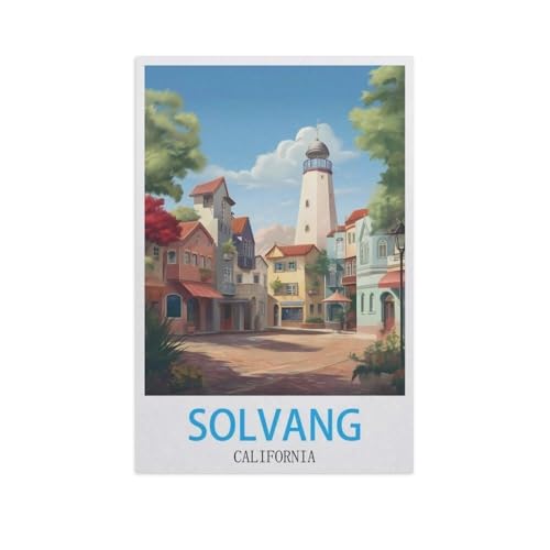 1000 Teile Puzzle Für Erwachsene Und Kinder，Solvang, Kalifornien，Stressabbau Herausforderung Bodenpuzzle DIY Home Wanddekoration（50x70cm）-GF55 von YYHMKBYY
