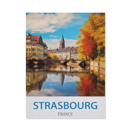 1000 Teile Puzzle Für Erwachsene Und Kinder，Straßburg, Frankreich，Stressabbau Herausforderung Bodenpuzzle DIY Home Wanddekoration（38x26cm）-EA33 von YYHMKBYY