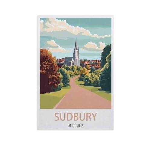 1000 Teile Puzzle Für Erwachsene Und Kinder，Sudbury, Suffolk，Stressabbau Herausforderung Bodenpuzzle DIY Home Wanddekoration（38x26cm）-FY95 von YYHMKBYY