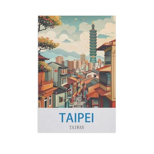 1000 Teile Puzzle Für Erwachsene Und Kinder，Taipeh, Taiwan，Stressabbau Herausforderung Bodenpuzzle DIY Home Wanddekoration（38x26cm）-FX49 von YYHMKBYY